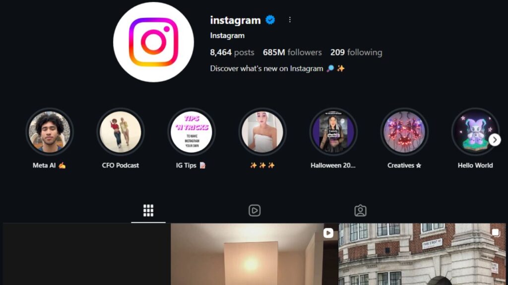 Instagram Official Account