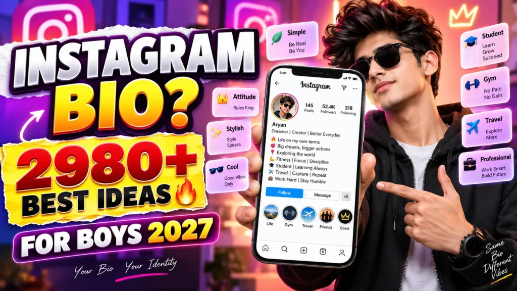 Instagram Bio Me Kya Likhe for Boy