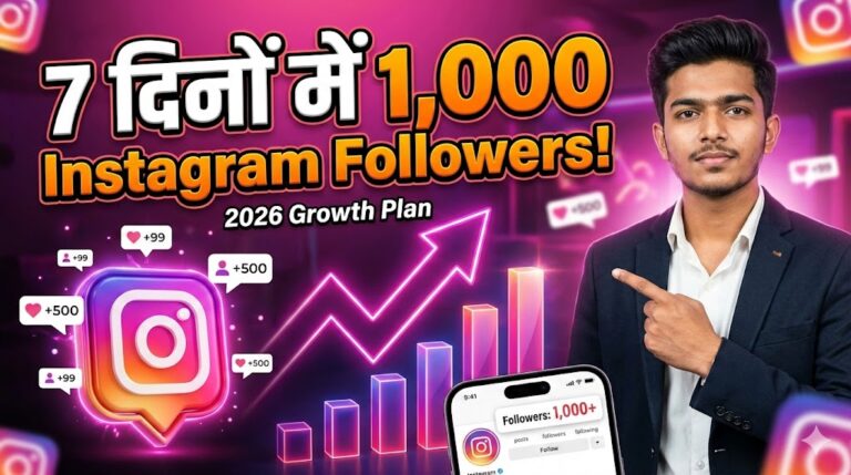 सिर्फ 7 दिनों में 1,000 Instagram Followers कैसे बढ़ाएँ?