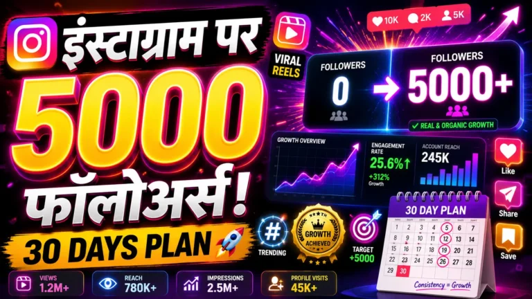 इंस्टाग्राम पर 5000 फॉलोअर्स जल्दी कैसे पाएं?